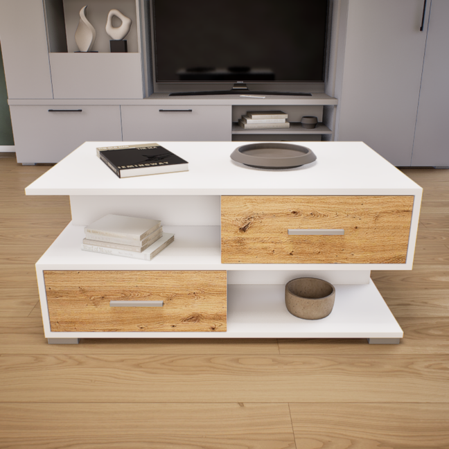 Vivante Dohányzóasztal (Fehér-Artisan) modern