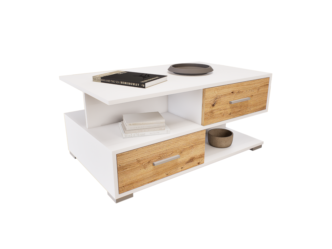 Vivante Dohányzóasztal (Fehér-Artisan) modern