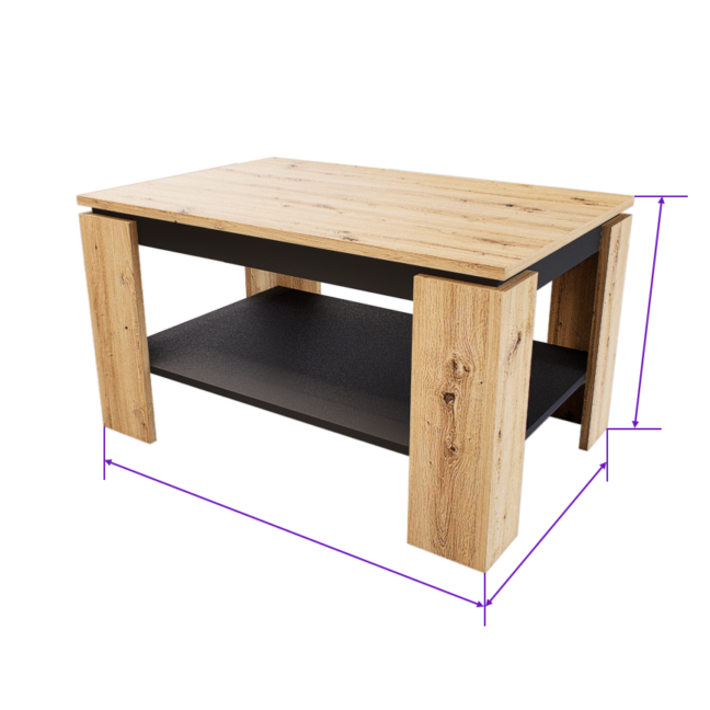 Cortena Dohányzóasztal (Artisan-Antracit) modern
