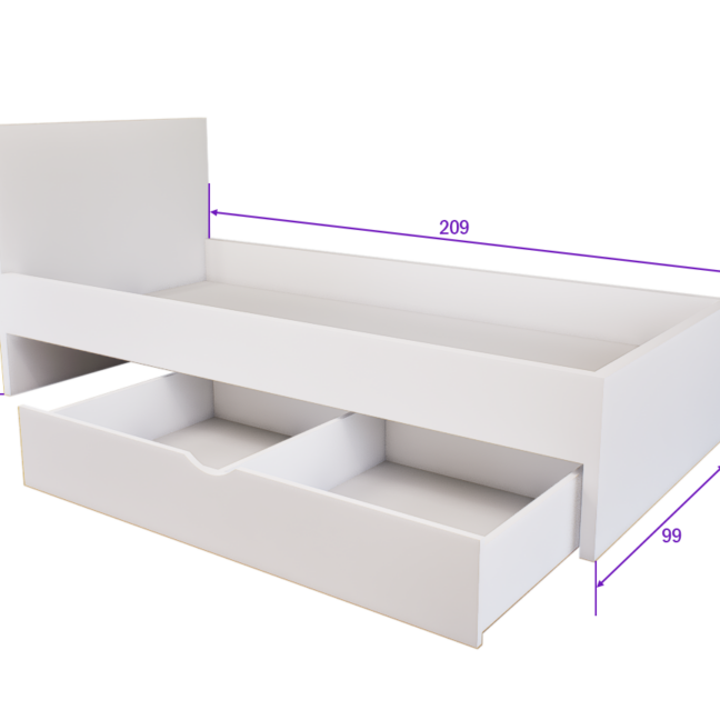 Sorello Ágykeret 90 cm (Fehér) modern