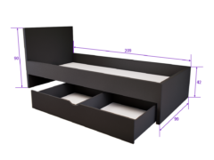 Sorello Ágykeret 90 cm (Antracit) modern
