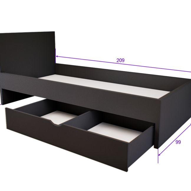 Sorello Ágykeret 90 cm (Antracit) modern
