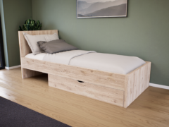 Sorello Ágykeret 90 cm (Fehér tölgy) modern