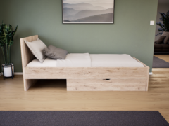 Sorello Ágykeret 90 cm (Fehér tölgy) modern