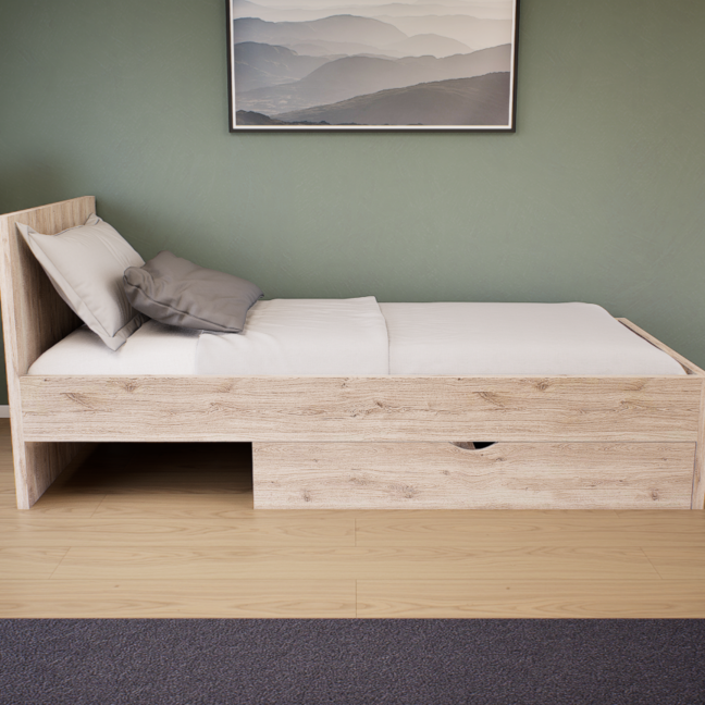 Sorello Ágykeret 90 cm (Fehér tölgy) modern