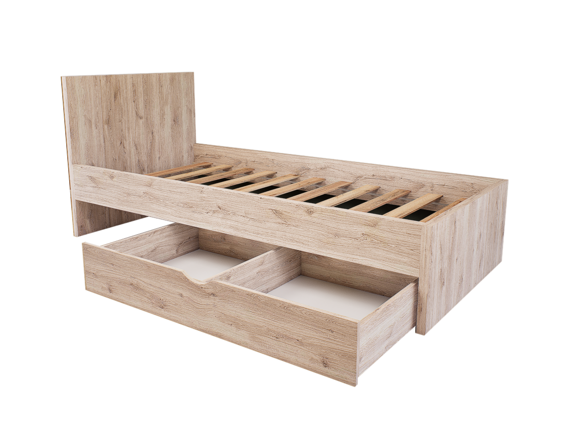Sorello Ágykeret 90 cm (Fehér tölgy) modern