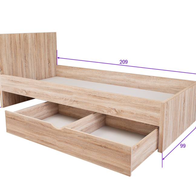 Sorello Ágykeret 90 cm (Sonoma) modern
