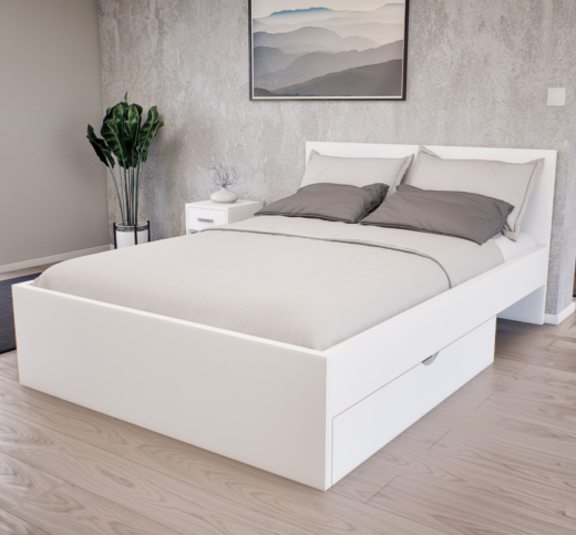 Sorello Ágykeret 140 cm (Fehér) modern
