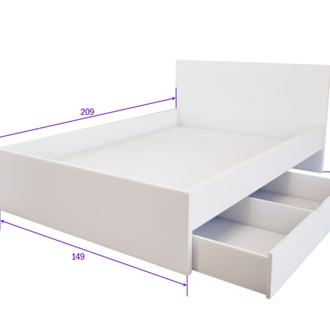 Sorello Ágykeret 140 cm (Fehér) modern