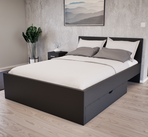 Sorello Ágykeret 140 cm (Antracit) modern