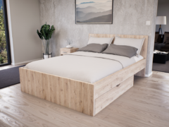 Sorello Ágykeret 140 cm (Fehér tölgy) modern