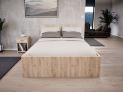 Sorello Ágykeret 140 cm (Fehér tölgy) modern