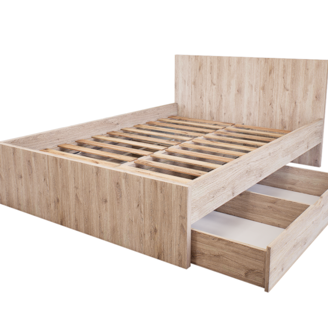 Sorello Ágykeret 140 cm (Fehér tölgy) modern