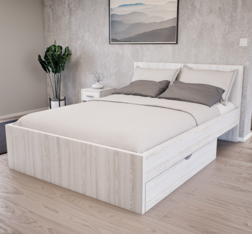 Sorello Ágykeret 140 cm (Hófehér kőris) modern