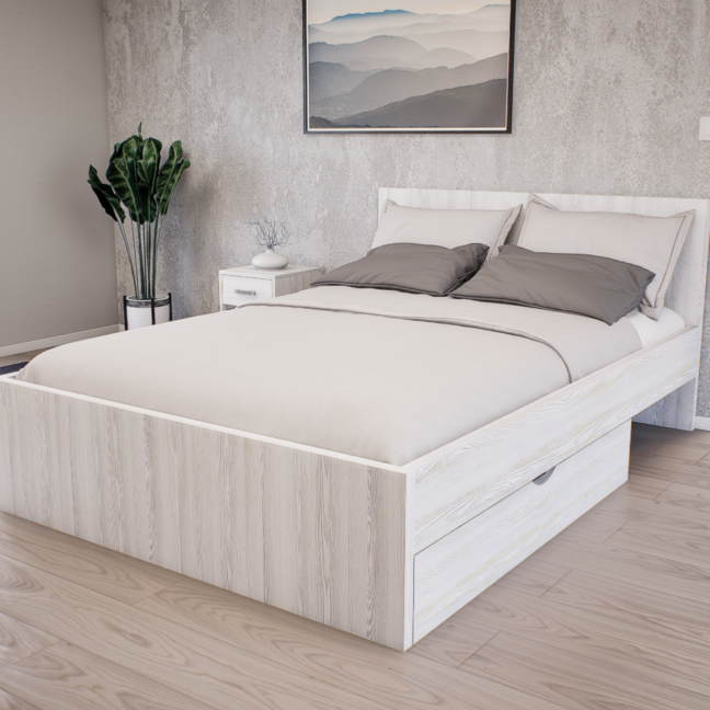 Sorello Ágykeret 140 cm (Hófehér kőris) modern