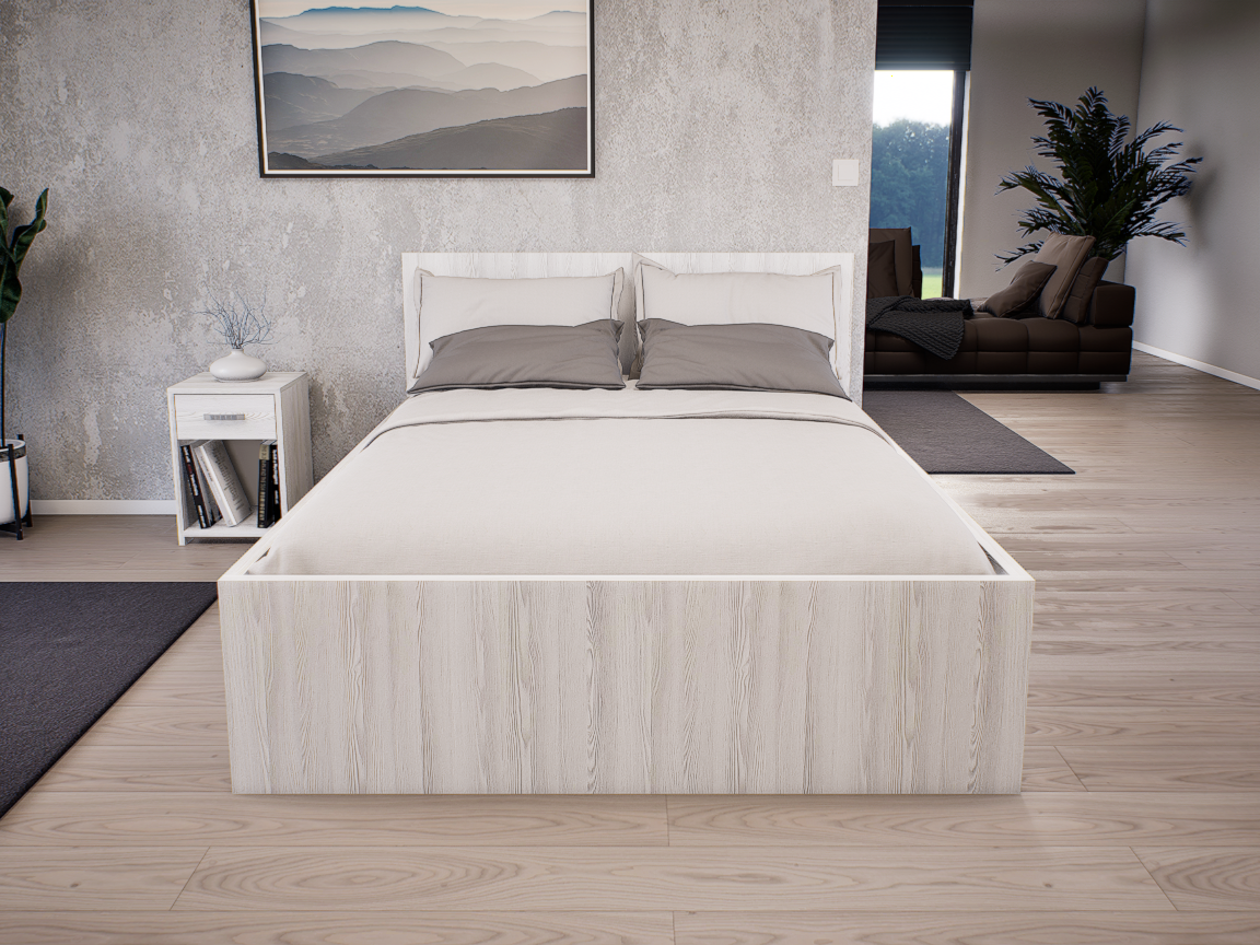 Sorello Ágykeret 140 cm (Hófehér kőris) modern