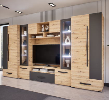 Onyx szekrénysor (Artisan-Antracit) modern