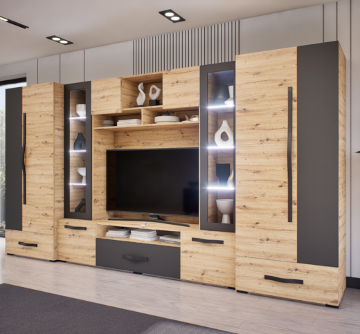 Onyx szekrénysor (Artisan-Antracit) modern