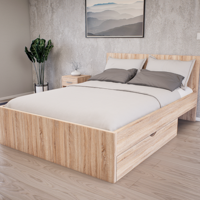 Sorello Ágykeret 140 cm (Sonoma) modern