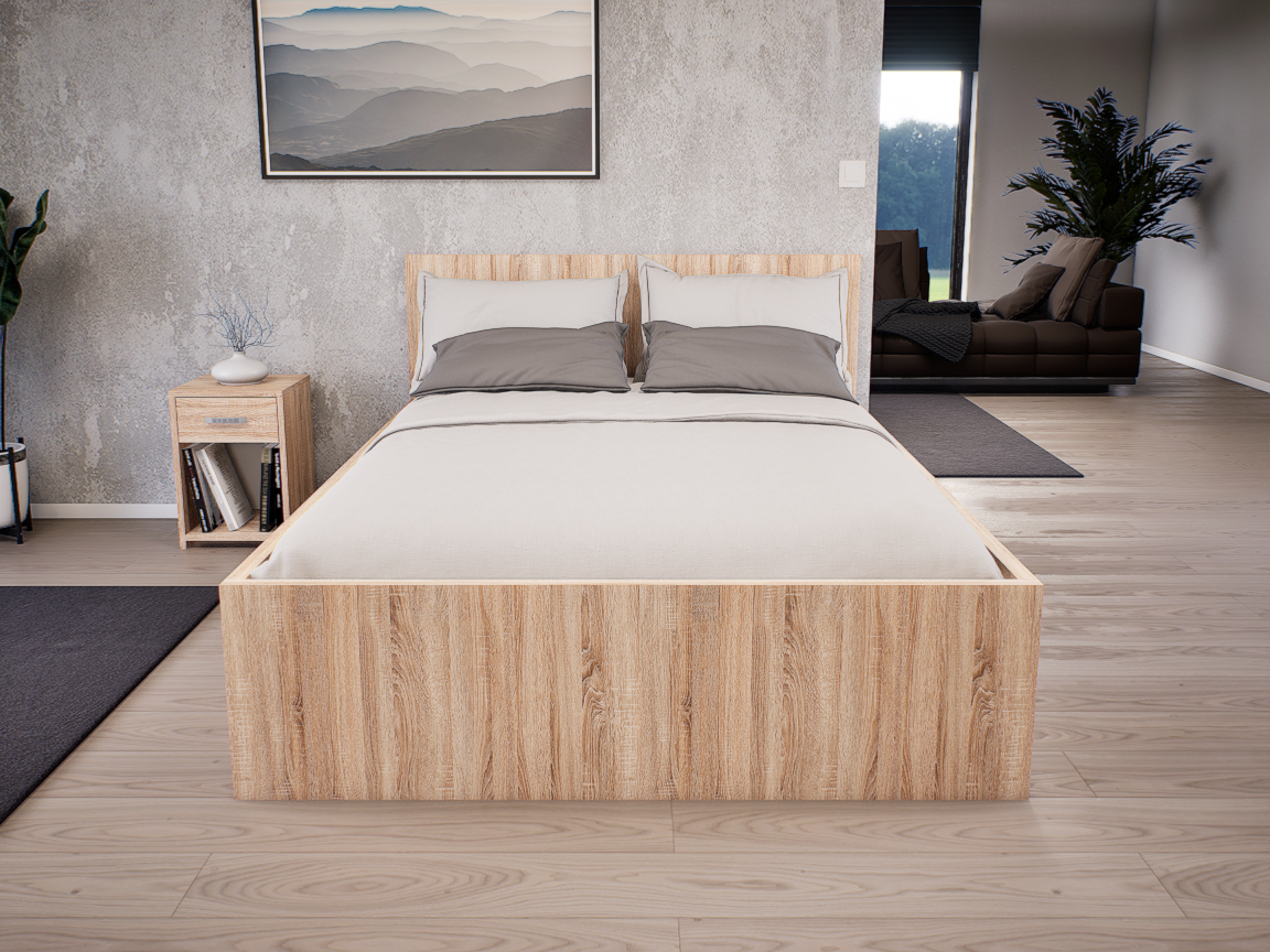 Sorello Ágykeret 140 cm (Sonoma) modern
