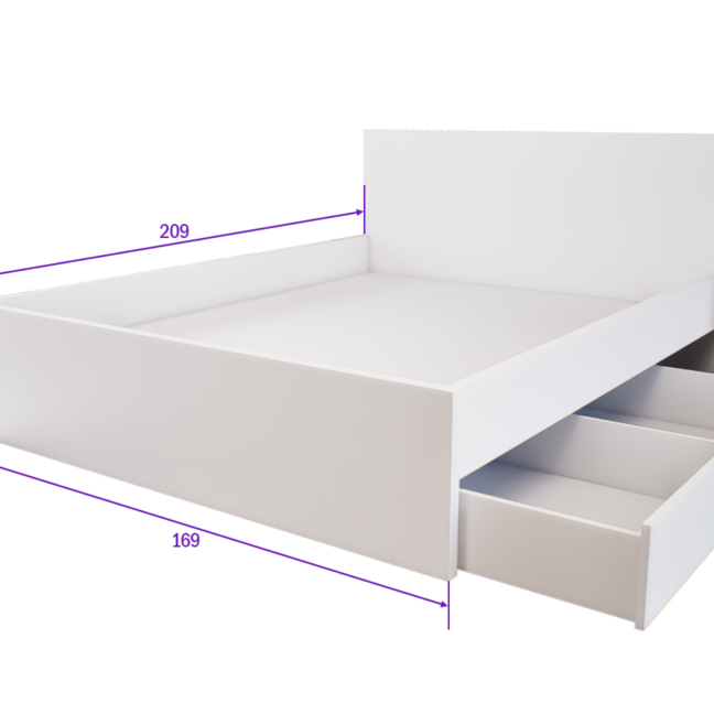 Sorello Ágykeret 160 cm (Fehér) modern