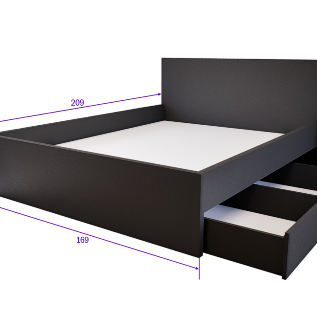 Sorello Ágykeret 160 cm (Antracit) modern