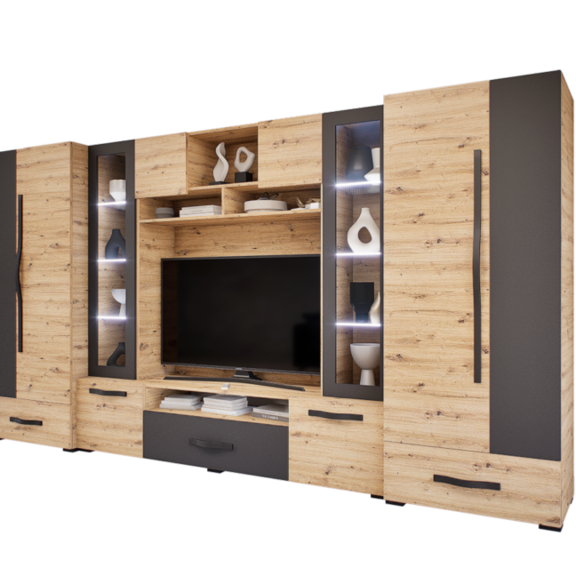 Onyx szekrénysor (Artisan-Antracit) modern