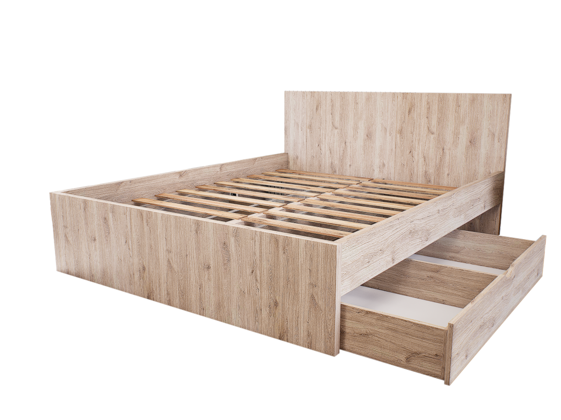Sorello Ágykeret 160 cm (Fehér tölgy) modern
