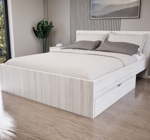 Sorello Ágykeret 160 cm (Hófehér kőris) modern