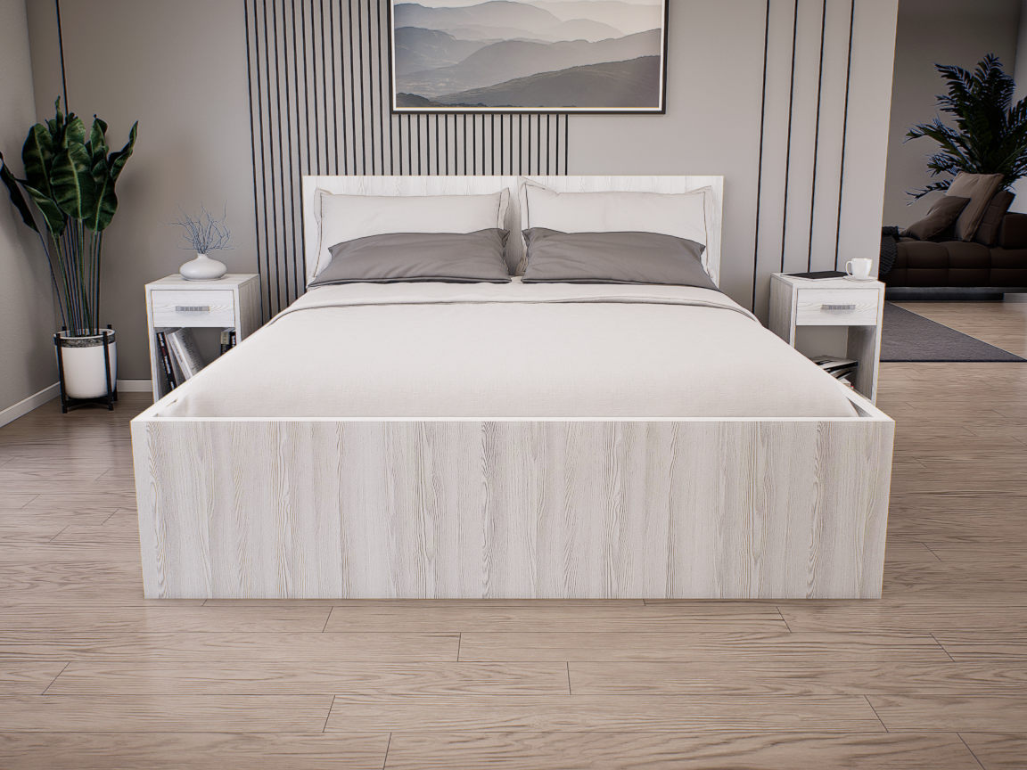Sorello Ágykeret 160 cm (Hófehér kőris) modern