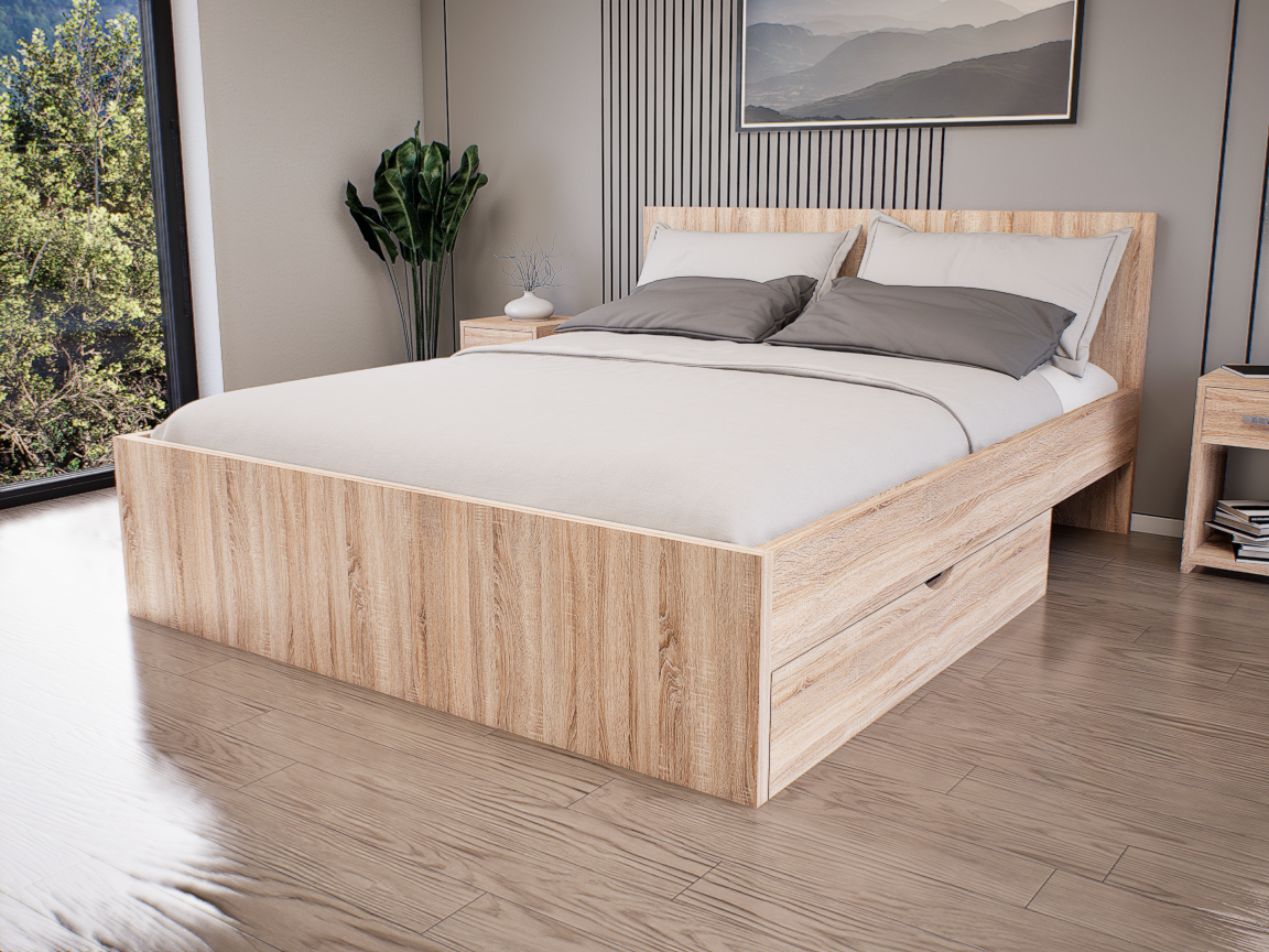 Sorello Ágykeret 160 cm (Sonoma) modern
