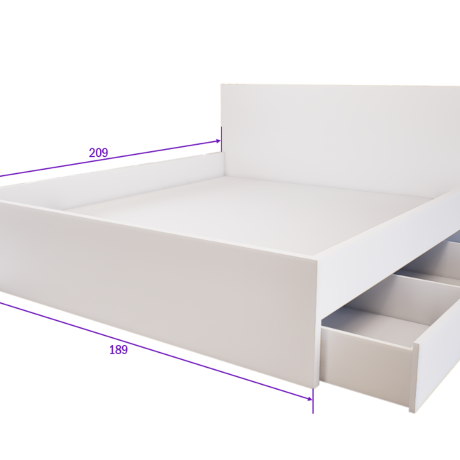 Sorello Ágykeret 180 cm (Fehér) modern
