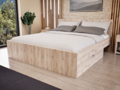 Sorello Ágykeret 180 cm (Fehér tölgy) modern