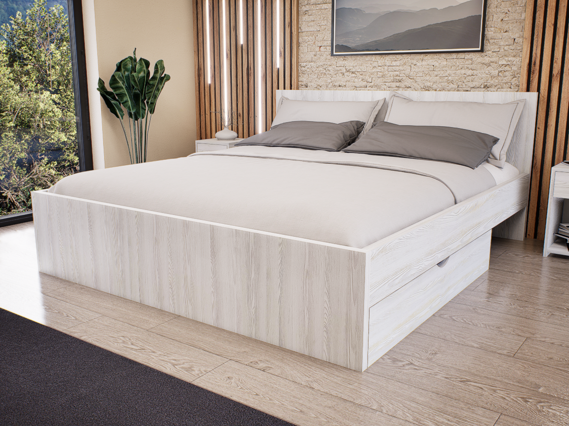 Sorello Ágykeret 180 cm (Hófehér kőris) modern