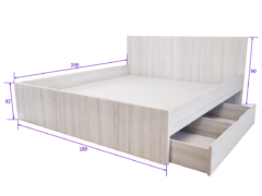 Sorello Ágykeret 180 cm (Hófehér kőris) modern