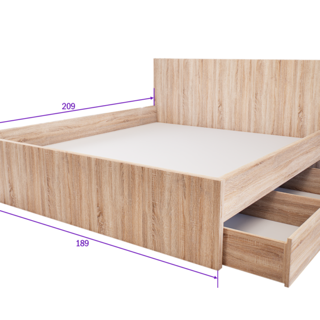 Sorello Ágykeret 180 cm (Sonoma) modern