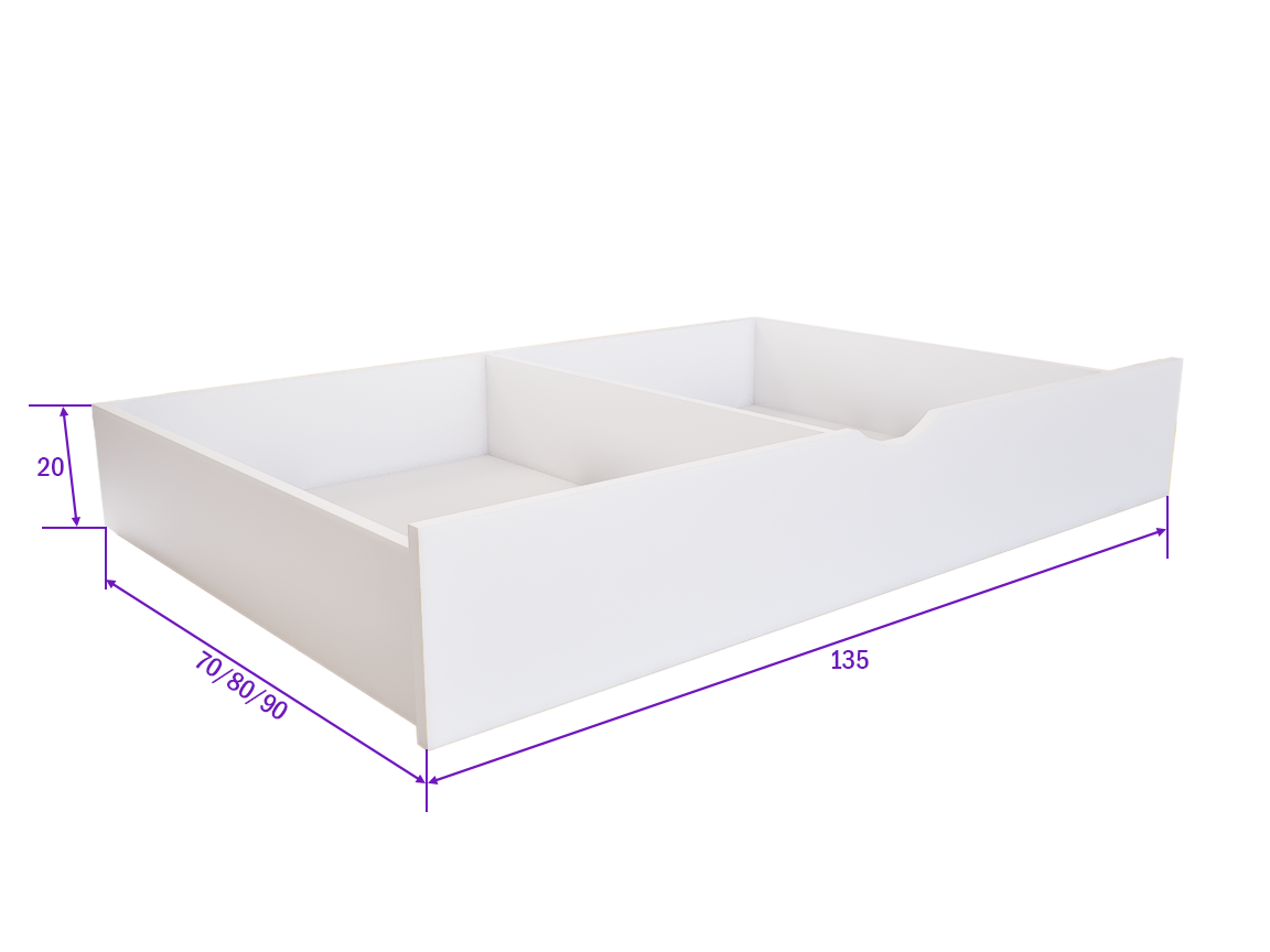 Sorello Ágyneműtartó (Fehér) modern