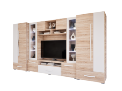 Onyx szekrénysor (Sonoma-Fehér) modern