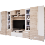 Onyx szekrénysor (Fehér Tölgy-Fehér) modern