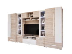 Onyx szekrénysor (Fehér Tölgy-Fehér) modern