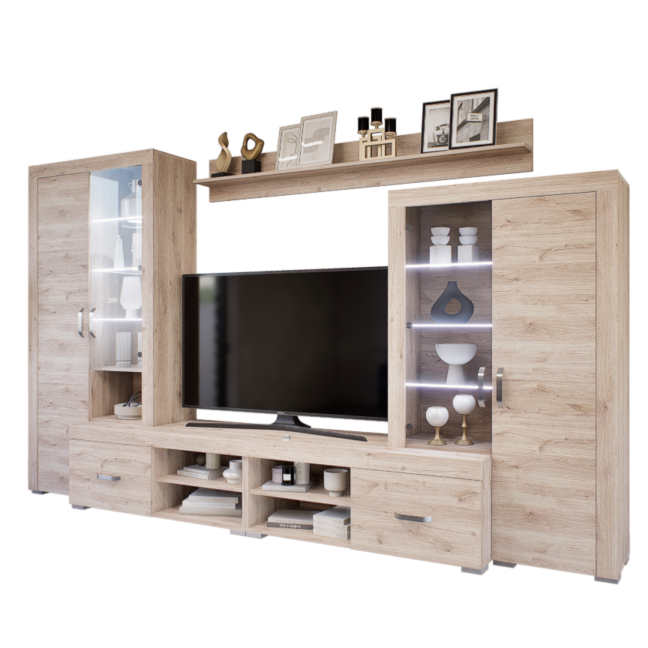 Luxara I. szekrénysor (Fehér Tölgy) modern