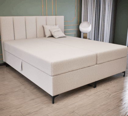 Regalio Boxspring Franciaágy (Világosbarna) modern