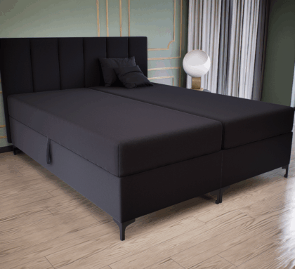 Regalio Boxspring Franciaágy (Fekete) modern