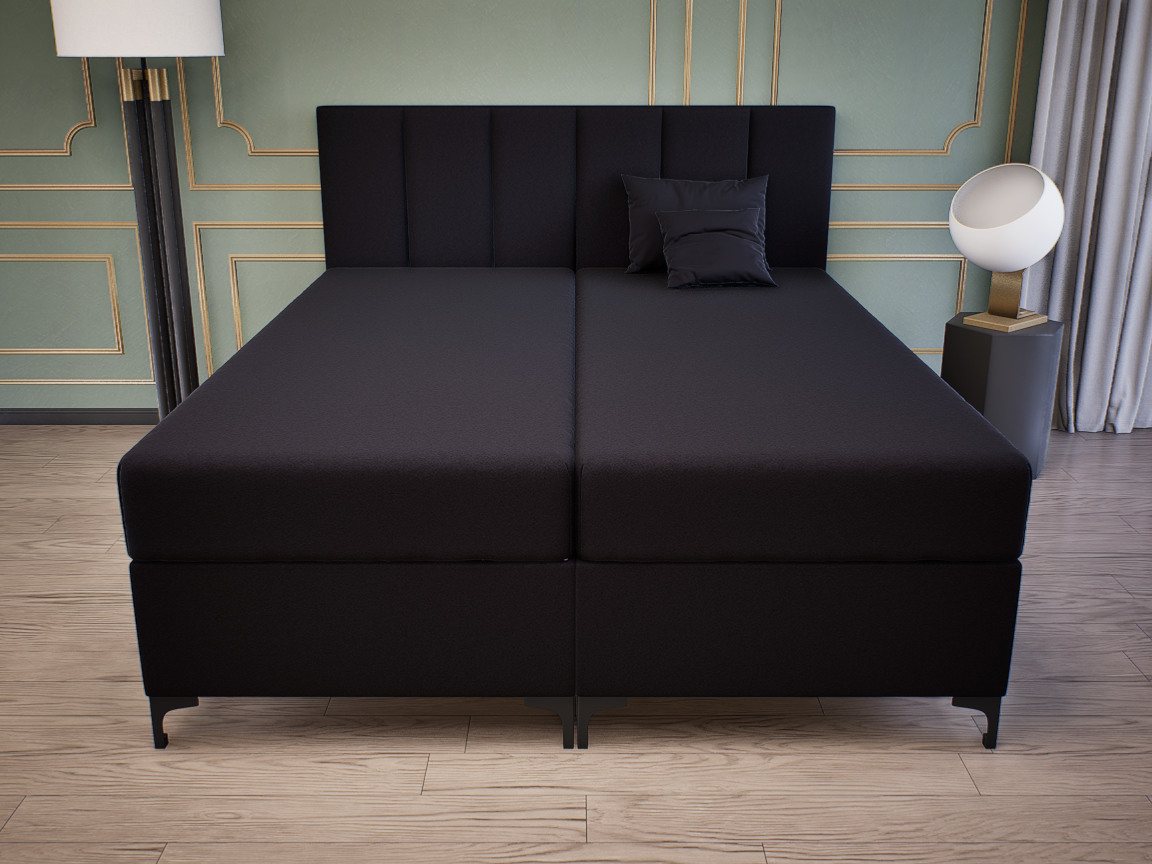 Regalio Boxspring Franciaágy (Fekete) modern