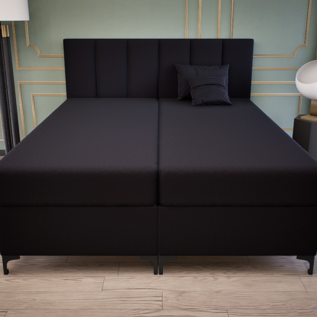 Regalio Boxspring Franciaágy (Fekete) modern
