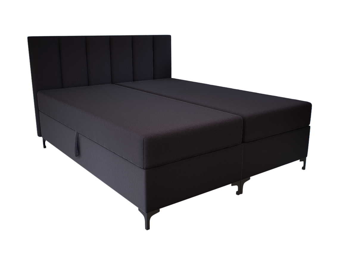 Regalio Boxspring Franciaágy (Fekete) modern