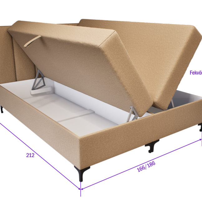 Regalio Boxspring Franciaágy (Bézs) modern