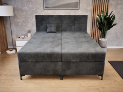 Verano Boxspring Franciaágy (Sötétszürke) modern