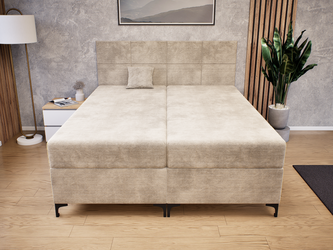 Verano Boxspring Franciaágy (Bézs) modern