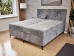 Verano Boxspring Franciaágy (Világosszürke) modern